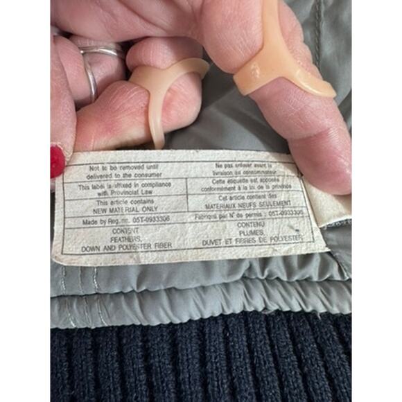 "Abercrombie & Fitch" Navy, Puffer, Zip Up Vest, Hooded, Y2K, Vintage,SZ L - Picture 10 of 14